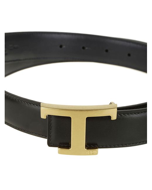 Tod's Black New T Belt for men