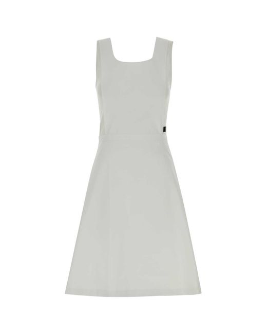 Miu Miu White Poplin Dress