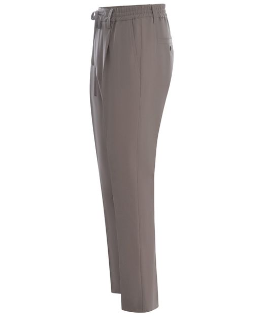 Paolo Pecora Gray Trousers Made Of Fresh Wool for men