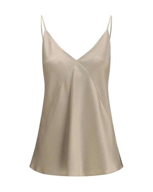 Max Mara Brown Silk Top Bacco Tops