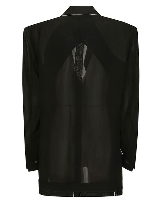 Victoria Beckham Black Fold Detail Tailored Jacket
