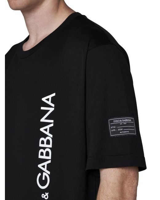 Dolce & Gabbana Black T-Shirts And Polos for men