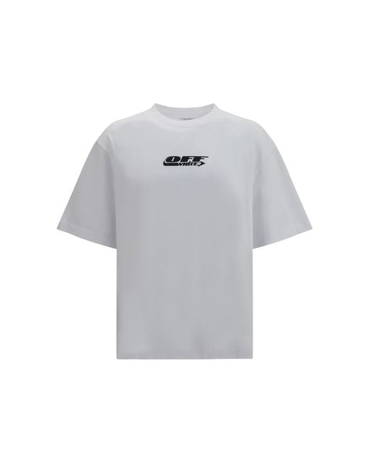Off-White c/o Virgil Abloh Blue T-Shirt Skate Cotton T-Shirts for men