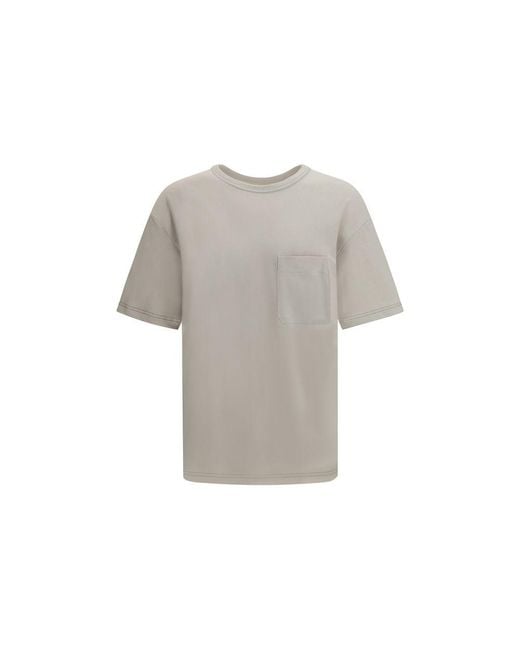 Lemaire Gray Beige Cotton T for men
