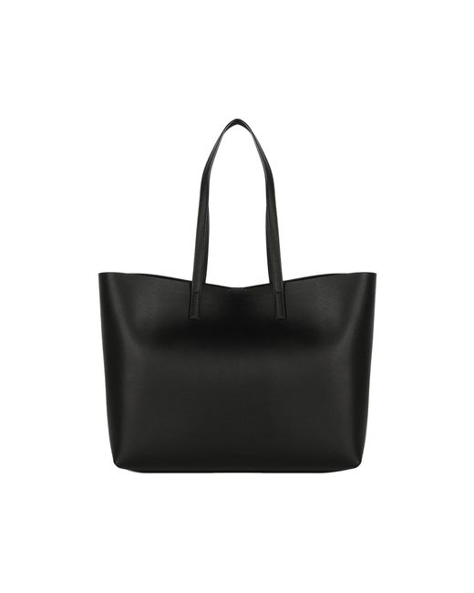 Saint Laurent Black Leather Shopping Bag