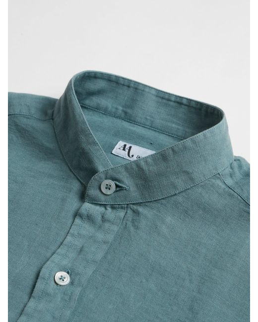 Doppiaa Blue Aamilcare Cerulean Linen Shirt for men