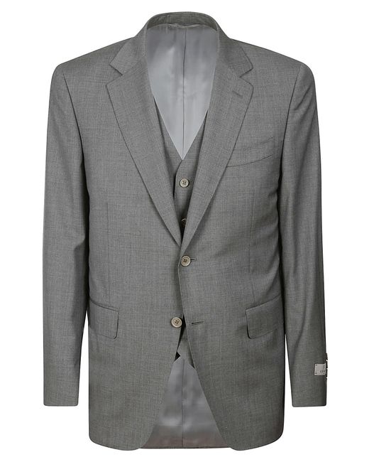 Canali Gray Suit With Vest for men