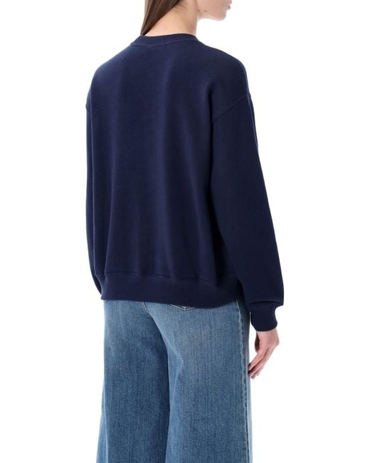 Polo Ralph Lauren Blue Polo Ralph Lauren Cotton Fleece Crewneck Sweatshirt