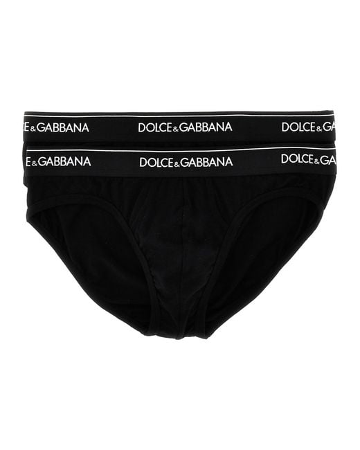Dolce & Gabbana Midi Brief 2-pack Briefs in Black for Men