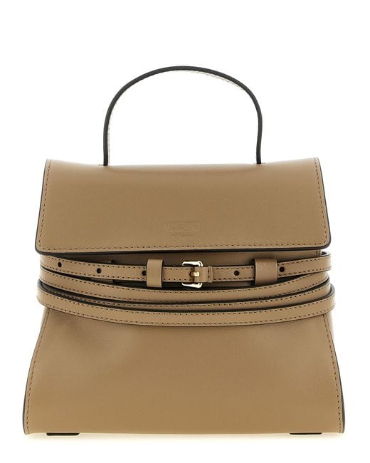 Moschino Brown Tie Me Handbag