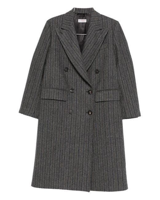 Alberto Biani Gray Coats Outer: Wool