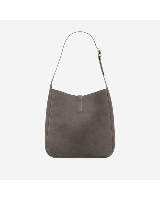 Saint Laurent Gray Small And Soft Suede Le 5 À 7 Bag Calf Leather Shoulder