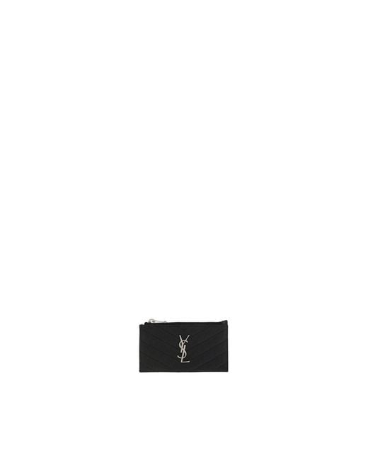 Saint Laurent Black Calf Leather Bos Taurus Wallet