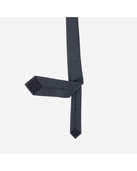 Gucci Black Silk Tie Gg Cross Ties & Bow for men