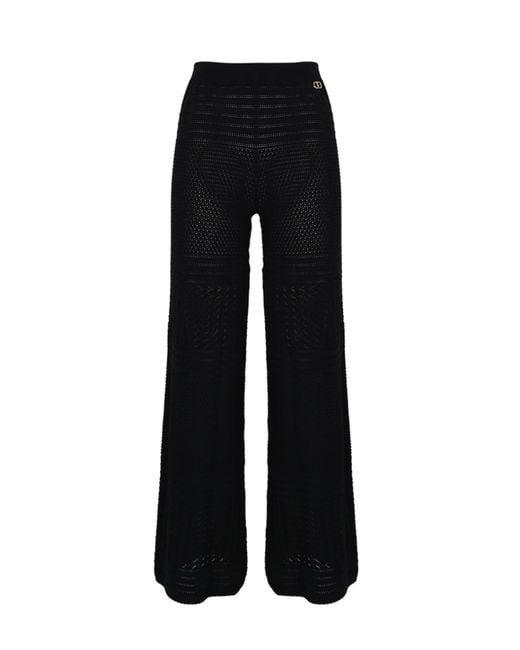 Twin Set Black Crochet Trousers