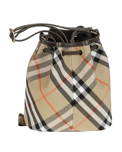 Burberry Natural Classic Check Bucket Bag