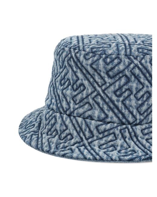 Fendi Blue 'ff' Denim Bucket Hat
