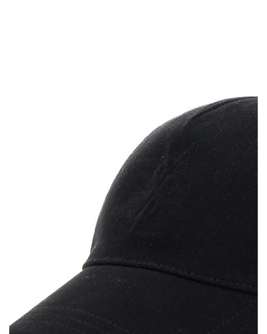 Saint Laurent Blue Baseball Cap Cassandre Cotton Textile Hat for men