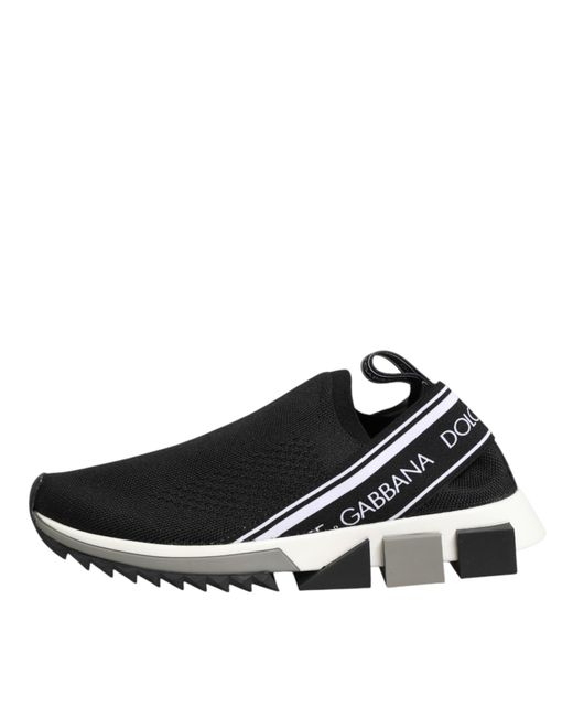 Dolce & Gabbana Black Slip On Sorrento Low Top Sneakers Shoes 05+Pa+Pl+Vi