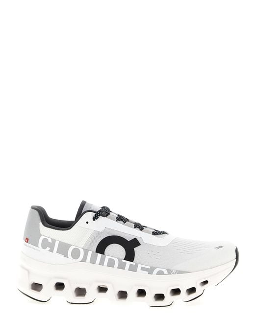 On Shoes White Cloudmster Sneakers for men