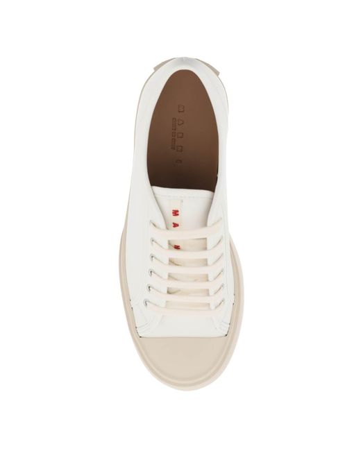 Marni White Leather Pablo Sneakers for men
