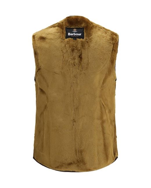 Barbour Green Fleece Vest Acrylic Jacket for men