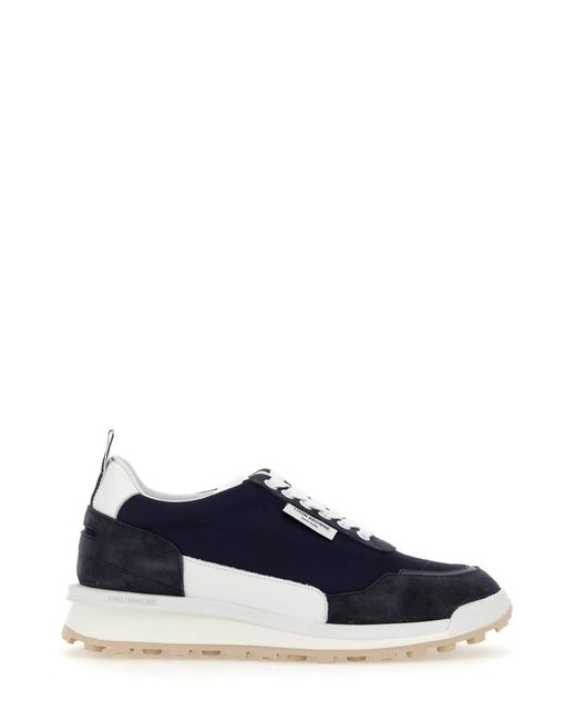 Thom Browne Blue Sneaker With Logo
