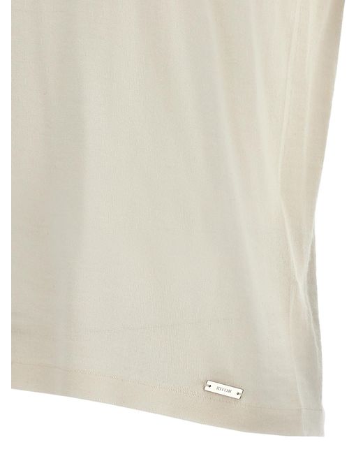 Kiton White Silk Cashmere T-Shirt