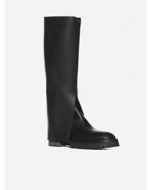 Ann Demeulemeester Black Jay Leather Boots