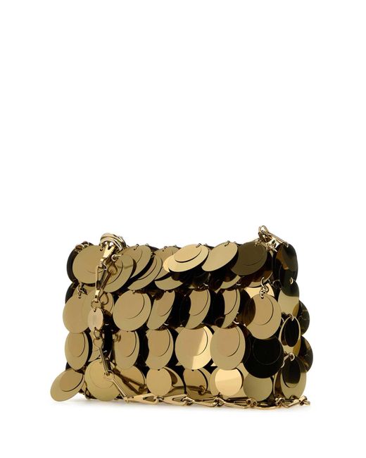 Rabanne Metallic Maxi Sequins Nano Shoulder Bag