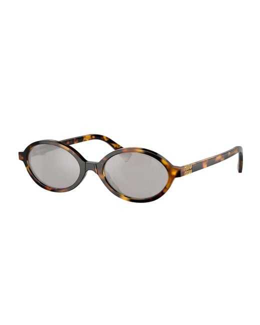 Miu Miu Brown 0mu 04zs Miu Regard Sunglasses