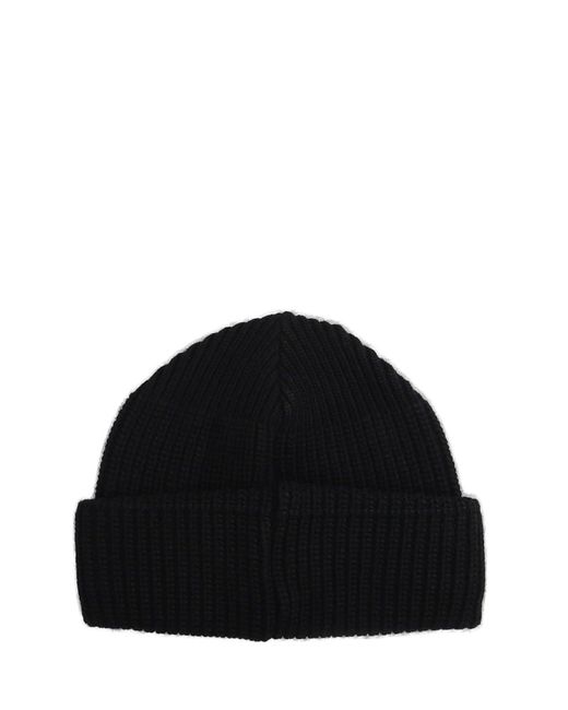 Vivienne Westwood Black Orb Embroidered Knitted Beanie