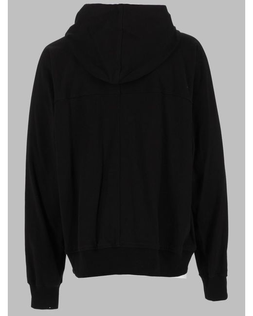 Rick Owens Black Windbreaker Zip-Up Cotton Hoodie for men