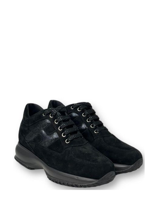 Hogan Interactive Lace up Sneakers in Black Lyst UK