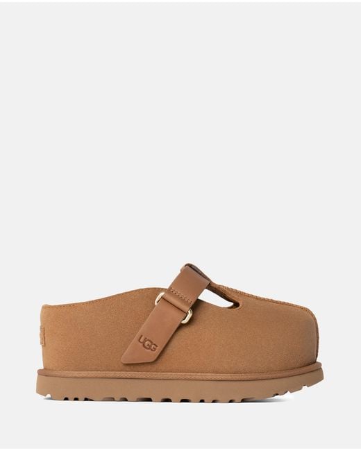 Ugg Brown Flat Shoes Leather