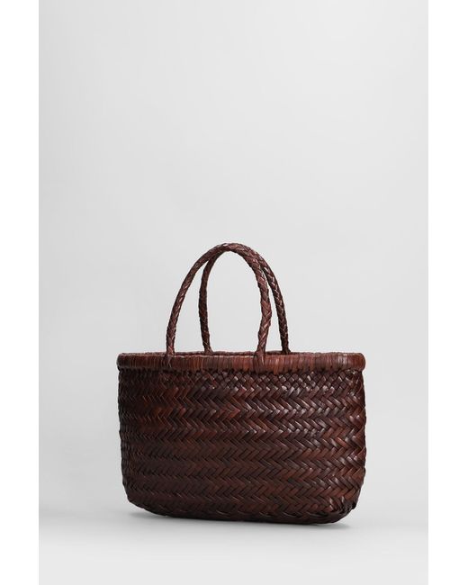 Dragon Diffusion Brown Mini Flat Gora Baskt Hand Bag
