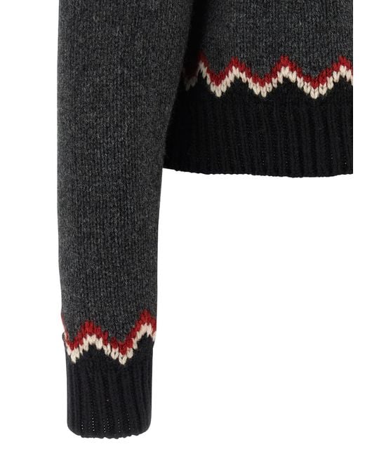 Alanui Black 'Sweet Winter' Turtleneck Sweater
