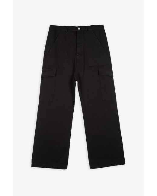 Rick Owens Black Cargo Trousers Cotton Cargo Pant for men