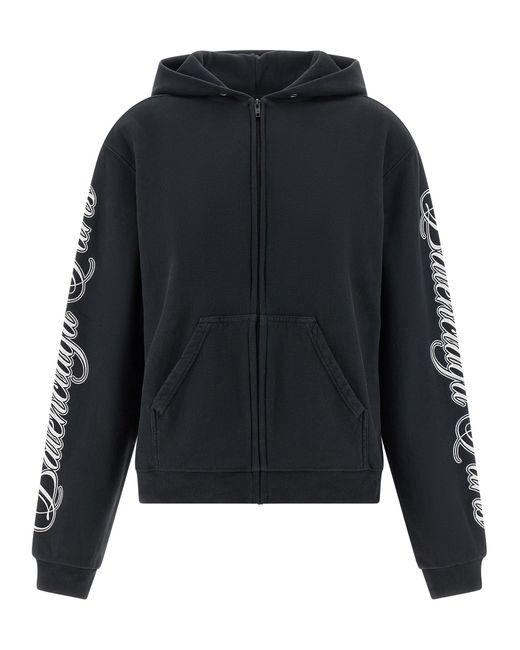 Balenciaga Blue Cursive Hoodie
