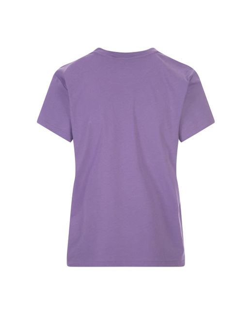 Polo Ralph Lauren Purple T-shirt With Contrasting Pony