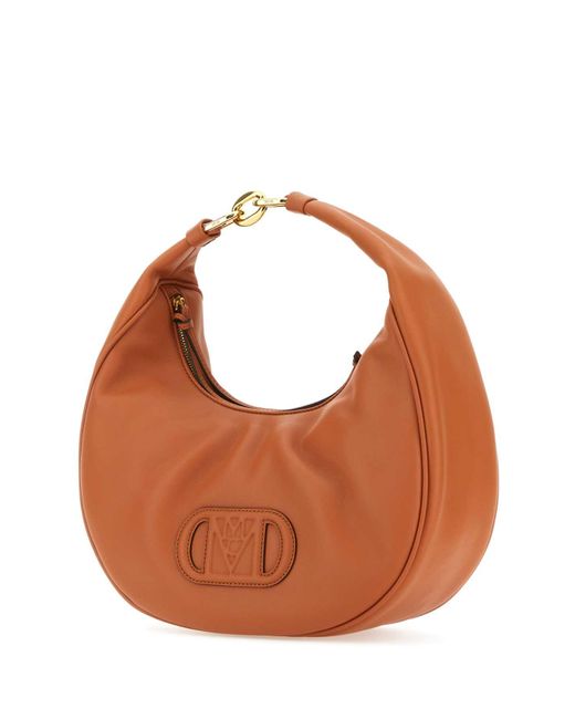 MCM Brown Caramel Nappa Leather Mode Travia Handbag