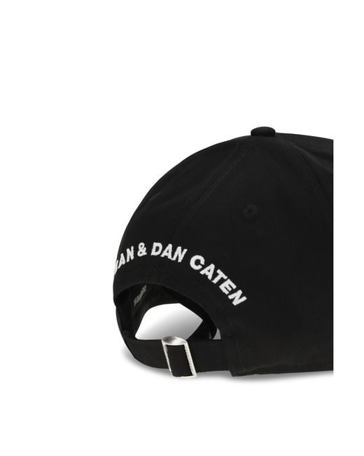 DSquared² White Baseball Cap Logo Cotton Hat for men