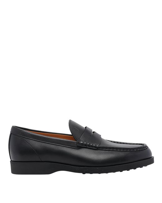 Tod's Black Flat Shoes for men