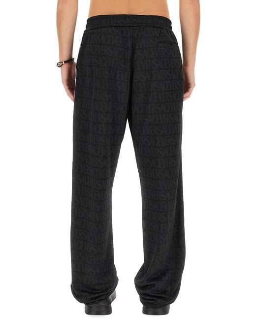Versace Black Jogging Pants Polyester Track for men