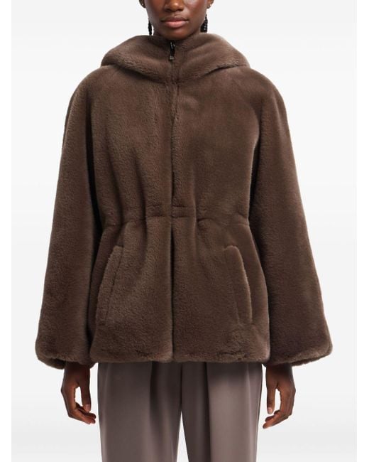 Emporio Armani Brown Faux Fur & Shearling Jackets