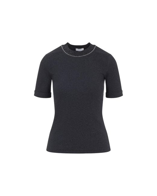 Peserico Black Rib T-Shirt
