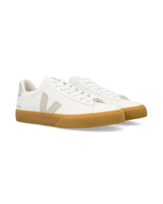Veja White Campo Chromefree Leather Sneakers for men