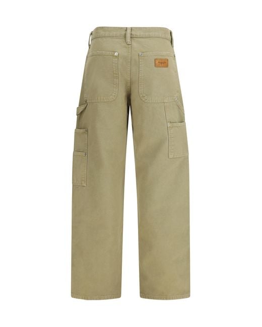 Alexander Wang Green Zip Carpenter Pants Cotton Jean