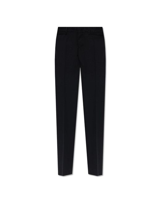 DSquared² Black Pleat-Front Trousers