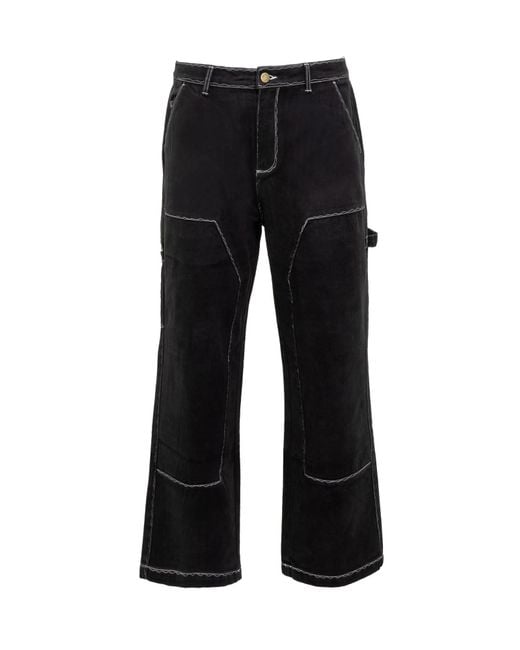 Kidsuper Black Stitched Work Trousers for men